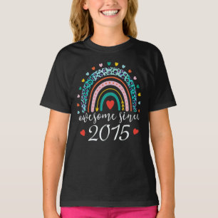 Awesome Since 2015 Rainbow 7th Birthday Gift T-Shirt