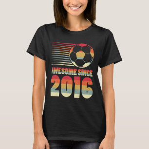 Awesome Since 2016 Soccer Vintage Gifts For Boys T-Shirt