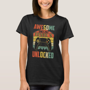 Awesome Since 2017   Level 5 Unlocked Video Game T-Shirt