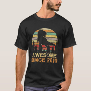 Awesome Since 2019 Dinosaur T Rex 3Rd Birthday 3 Y T-Shirt