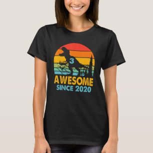 Awesome Since 2020 Dinosaur 3 Years Old  3rd Birth T-Shirt