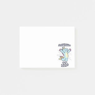 Awesome Since 2020 - Kids Birthday Unicorn Post-it Notes