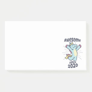 Awesome Since 2020 - Kids Birthday Unicorn Post-it Notes