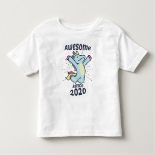 Awesome Since 2020 - Kids Birthday Unicorn Toddler T-Shirt