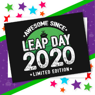Awesome Since 2020 Leap Year Day Feb 29 Birthday Postcard