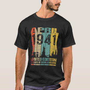 Awesome Since April 1941 81St Birthday Vintage Ret T-Shirt