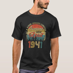Awesome Since April 1941 Vintage 81Th Birthday T-Shirt
