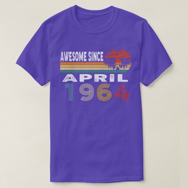 Awesome Since April 1964 T-Shirt (Design Front)