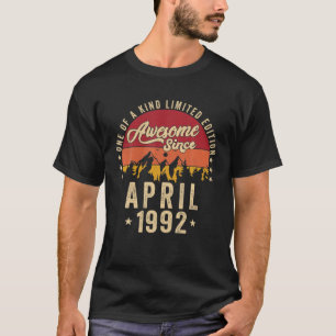 Awesome Since April 1992, Vintage 30Th Birthday T-Shirt