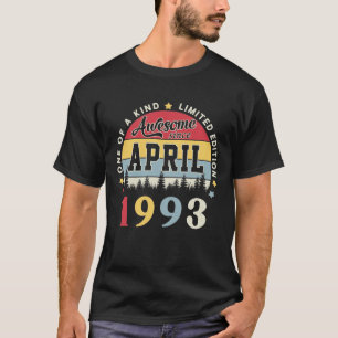 Awesome Since April 1993 Vintage Retro Birthday T-Shirt
