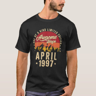 Awesome Since April 1997 Vintage 25th Birthday T-Shirt