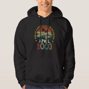 Awesome Since April 2003 Vintage 19th Birthday Hoodie