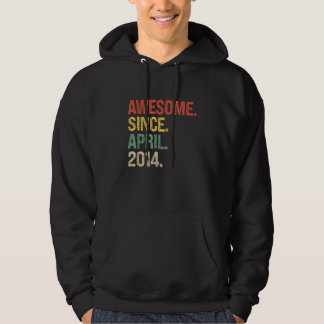 Awesome Since April 2014 8th Birthday Hoodie