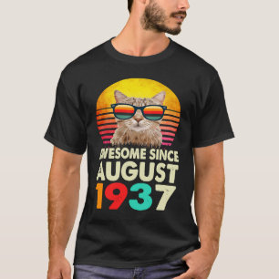 Awesome Since August 1937 86th Birthday Cat T-Shirt