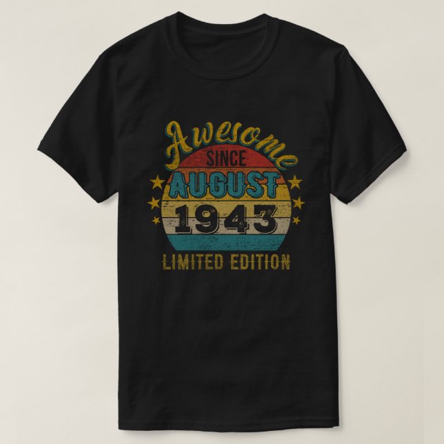 awesome since august 1943 limited edition T-Shirt (Design Front)
