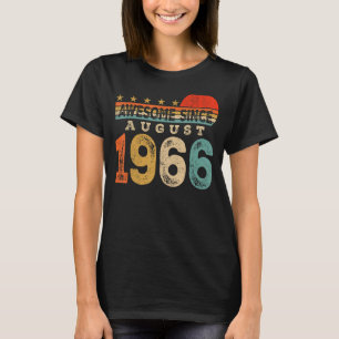 Awesome Since August 1966 57 Years Old 57th Birthd T-Shirt