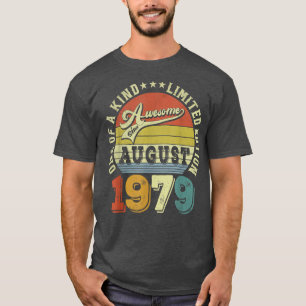Awesome Since August 1979 43 Years Old 43rd Birthd T-Shirt