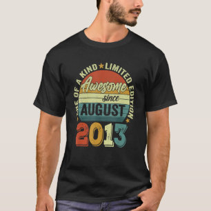 Awesome Since August 2013 9 Years Old 9th Birthday T-Shirt