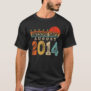 Awesome Since August 2014 9 Years Old 9th Birthday T-Shirt