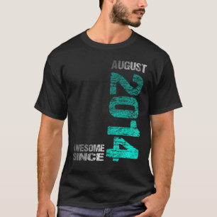 Awesome since August 2014 9th Birthday Born 2014 T-Shirt