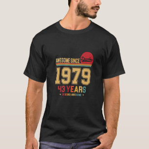 Awesome Since December 1979 Vintage Retro 43rd Bir T-Shirt