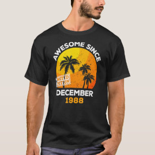 Awesome Since December 1988 Retro Men & Women Birt T-Shirt