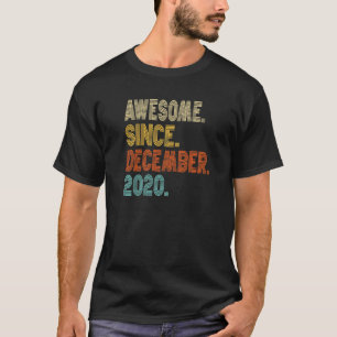 Awesome Since December 2020 2nd Birthday 2 Years T-Shirt