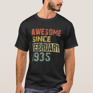 Awesome Since February 1935 87Th Birthday T-Shirt