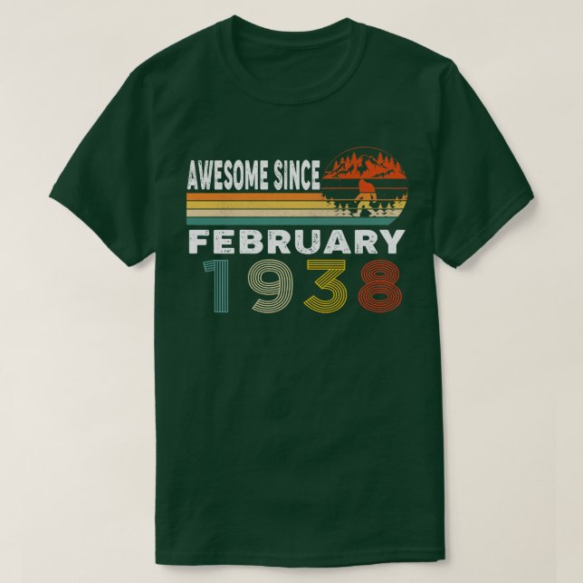 Awesome Since February 1938 T-Shirt (Design Front)