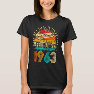 Awesome Since February 1963 60 Years Old 60th Birt T-Shirt