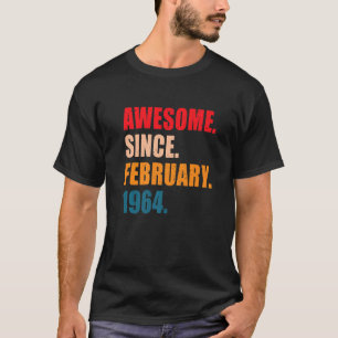 Awesome Since February 1964 Vintage Personalised B T-Shirt