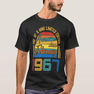 Awesome Since February 1967 56 Years Old 56th Birt T-Shirt