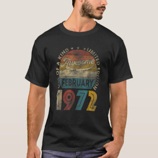Awesome Since February 1972 Years Old 51st Birthda T-Shirt