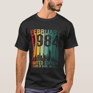 Awesome Since February 1984 Vintage Gifts Men 40th T-Shirt