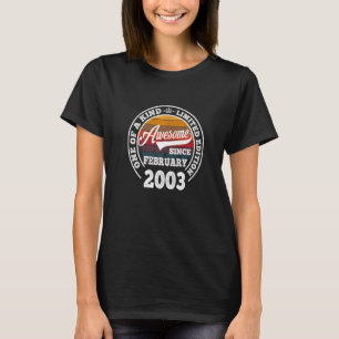 Awesome Since February 2003 20th Birthday 20 Years T-Shirt