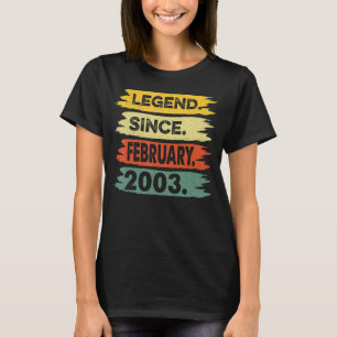 Awesome Since February 2003 20th Birthday Gift 20 T-Shirt