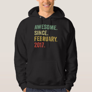 Awesome Since February 2017 6th Birthday Gift 6 Ye Hoodie