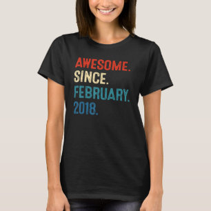 Awesome Since February 2018 5th Birthday Gift 5 Ye T-Shirt