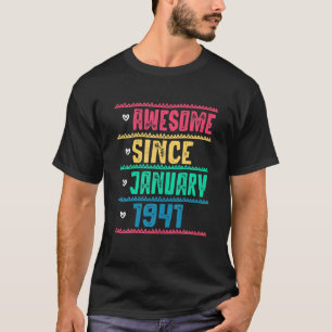 Awesome Since January 1941 81 Year Old 81Th Birthd T-Shirt