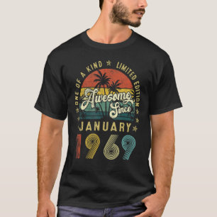 Awesome Since January 1969 54 Years Old 54th Birth T-Shirt