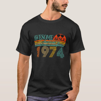 Awesome Since January 1974 50 Years Old 50th Birth T-Shirt