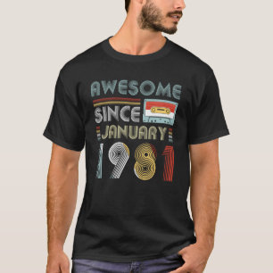 Awesome Since January 1981 Birthday Vintage T-Shirt