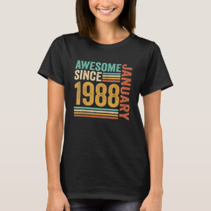 Awesome Since January 1988 35th Birthday 35 Years T-Shirt