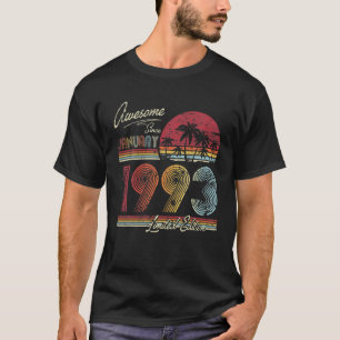 Awesome Since January 1993 29Th Year Old Birthday T-Shirt