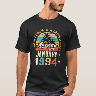 Awesome Since January 1994 Vintage 28Th Birthday T-Shirt