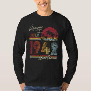 Awesome Since July 1942 80 Years 80th Birthday T-Shirt