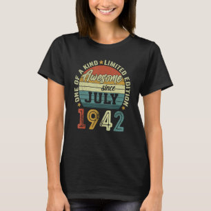 Awesome Since July 1942 80 Years Old 80th Birthday T-Shirt