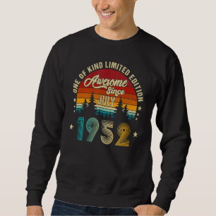 Awesome Since July 1952 70th Birthday 70 Years Ol Sweatshirt