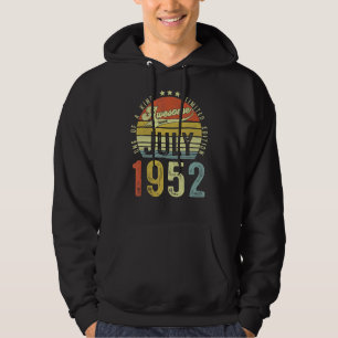 Awesome Since July 1952 Vintage 70th Birthday For Hoodie