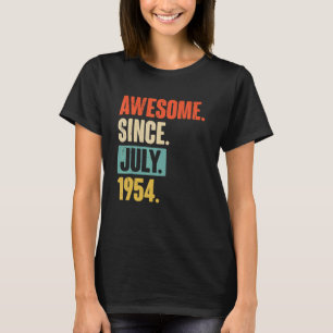 Awesome Since July 1954 68 Year Old 68th Birthday T-Shirt